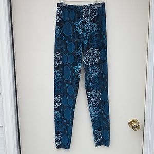 Agnes and Dora small / medium teal Floral leggings